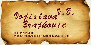 Vojislava Brajković vizit kartica